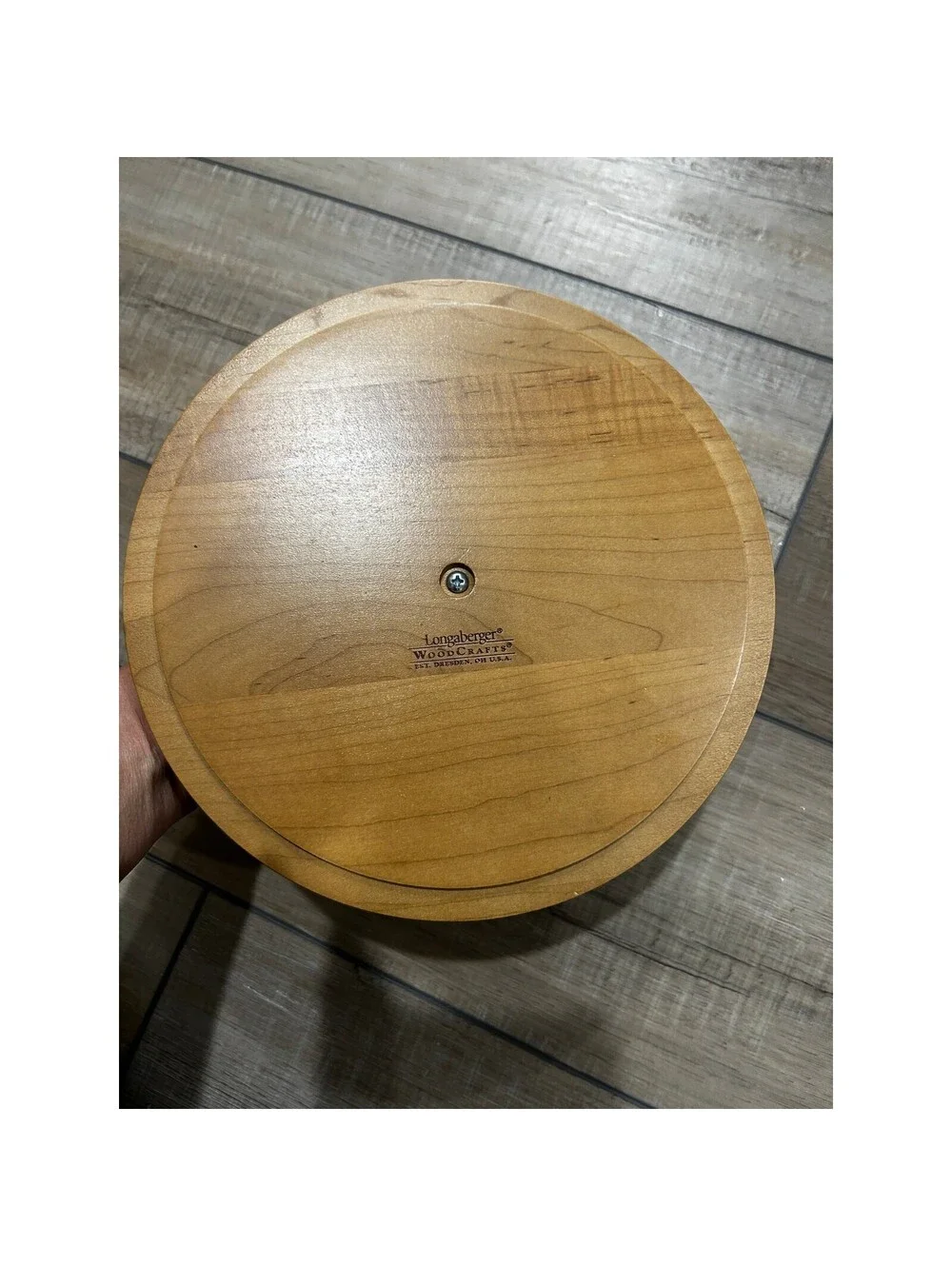 Longaberger XL Canister Basket Lid Woodcrafts maple